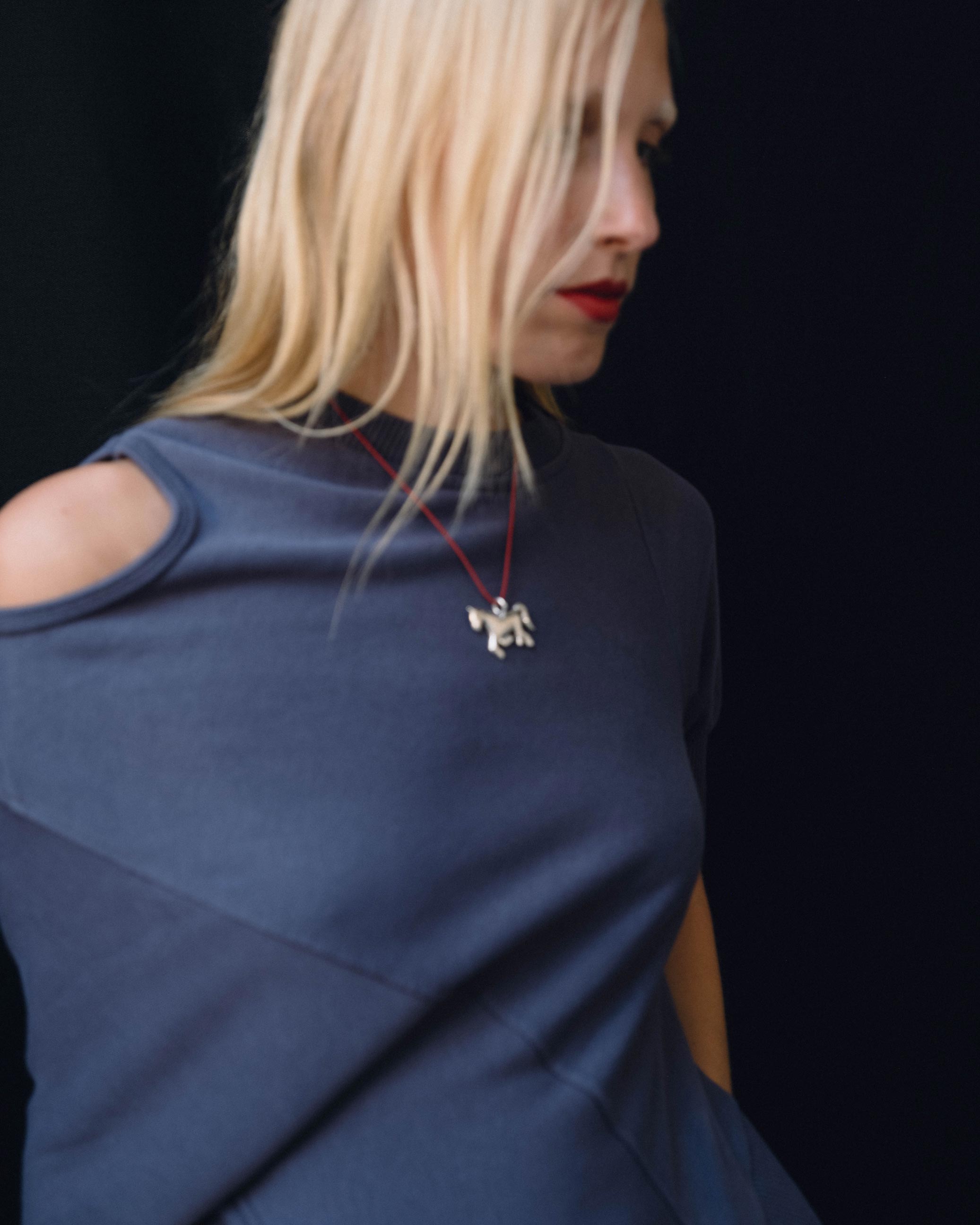 Asymmetric Rib-Knit Top - Purple