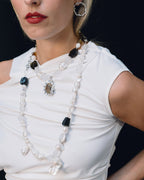 Asymmetrical drop-shoulder - White