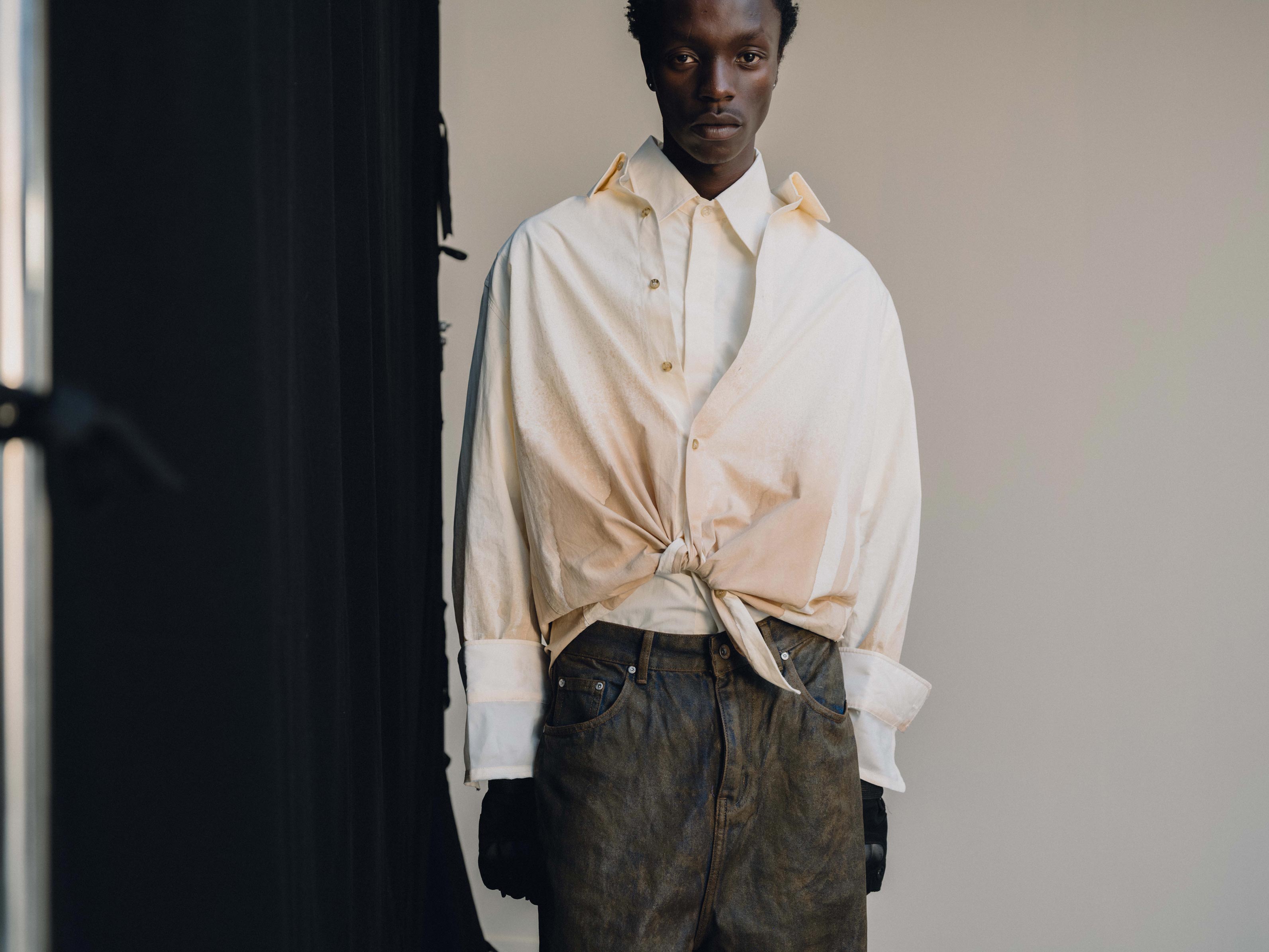 Coffee Stain Shirt - Cream