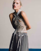 Ribbed Skirt - Grey