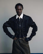 SPYDER MULTI ZIPPER FRINGE BOMBER JACKET