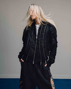SPYDER MULTI ZIPPER FRINGE BOMBER JACKET