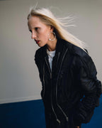 SPYDER MULTI ZIPPER FRINGE BOMBER JACKET