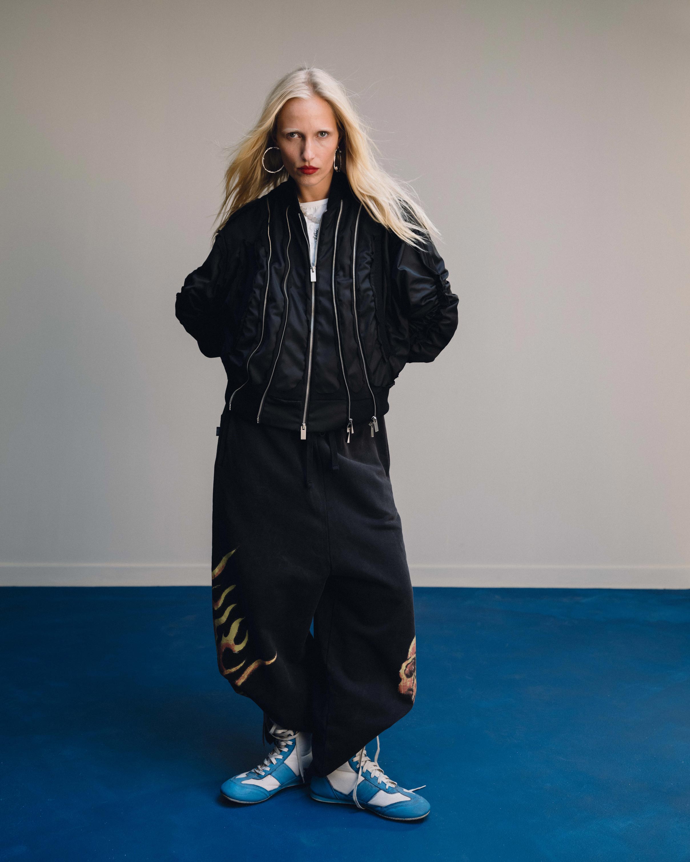 SPYDER MULTI ZIPPER FRINGE BOMBER JACKET