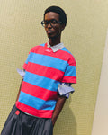 Lasol Striped T shirt - Red and blue