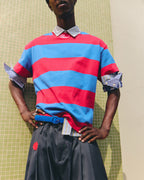 Lasol Striped T shirt - Red and blue