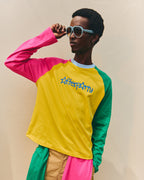 After Party Star Letter Raglan - Yellow