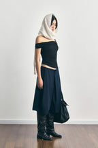 Volumetric Pleat Short - Navy