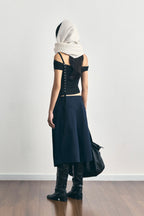 Volumetric Pleat Short - Navy