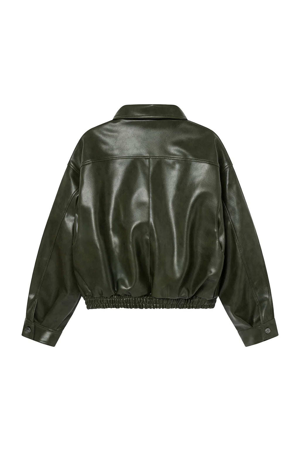 Leather Jacket - Olive