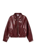 Leather Jacket - Burgundy