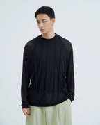 Cacoon Pleated Shirt - Black