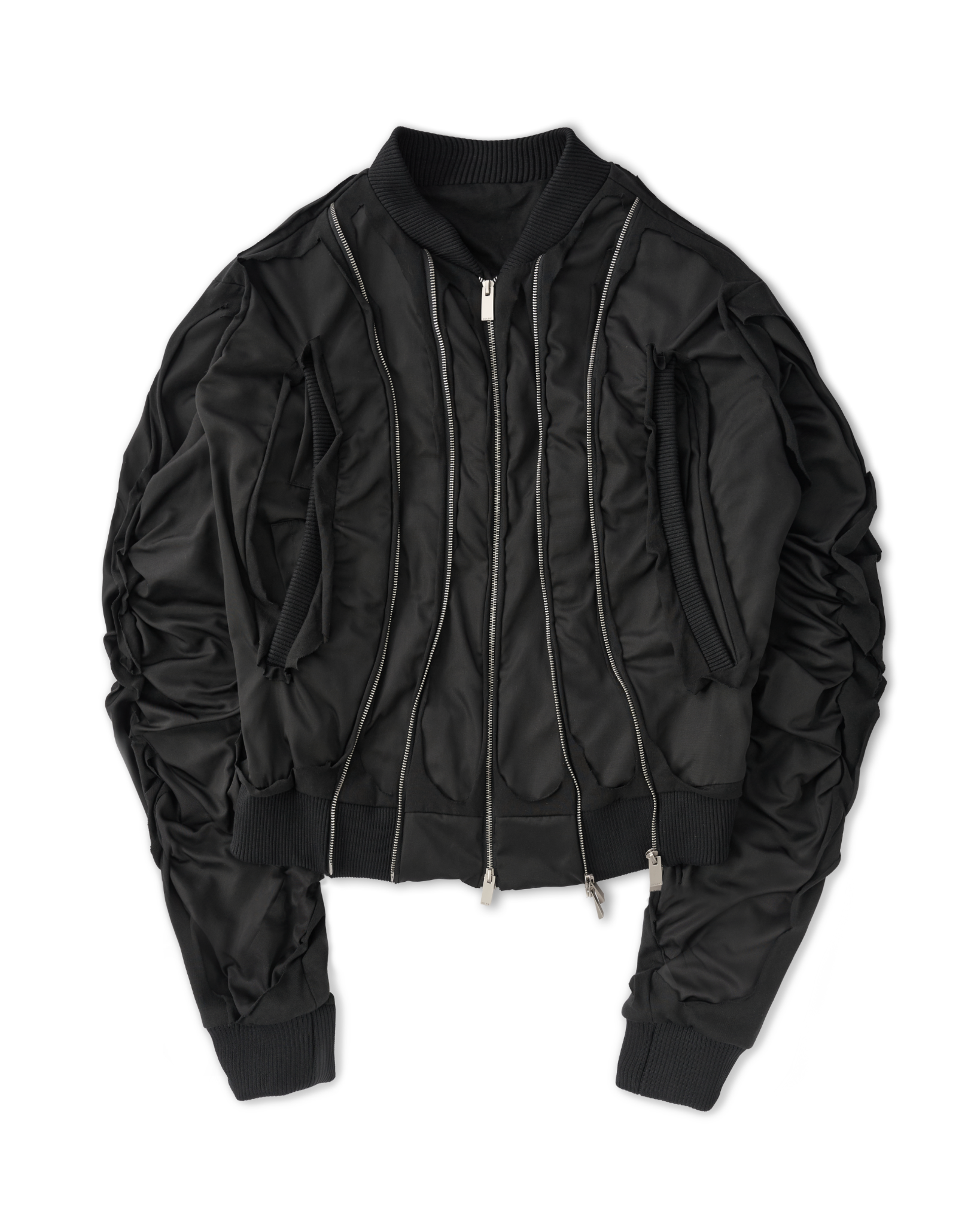 SPYDER MULTI ZIPPER FRINGE BOMBER JACKET