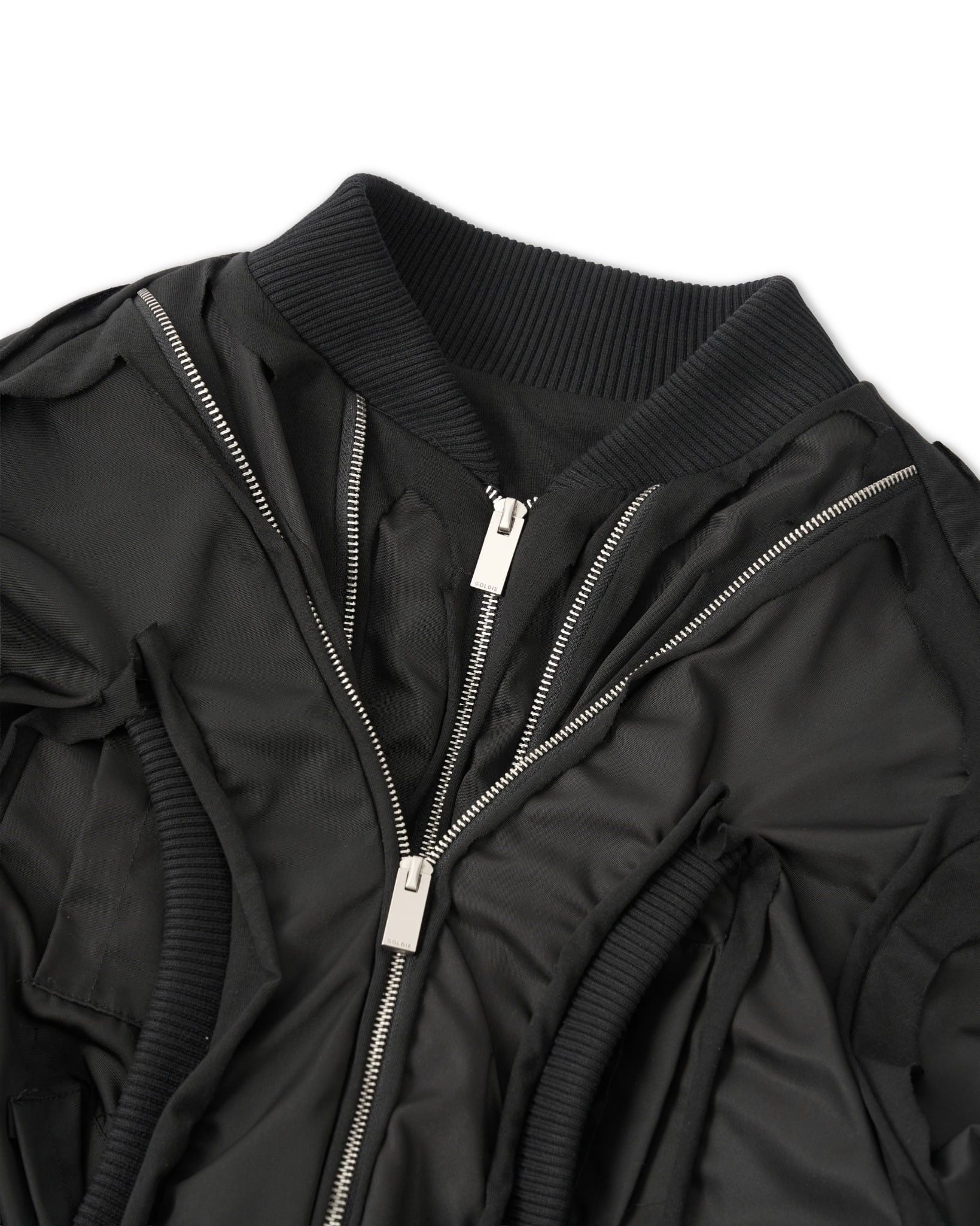 SPYDER MULTI ZIPPER FRINGE BOMBER JACKET